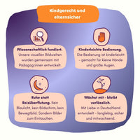BiMA Projektor Starter Bundle – Kinder Zimmer Projektor mit einem Raketen-Dia für Fantasiewelt Wolkenzoo - Werte.