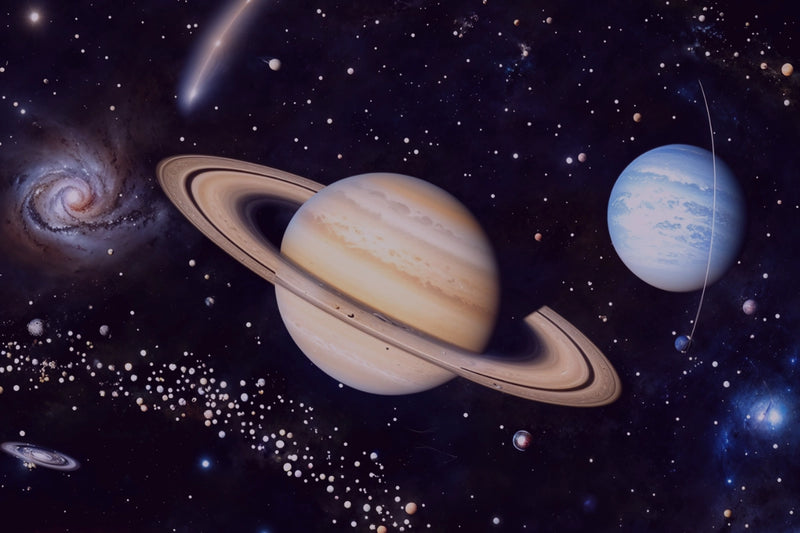 Saturn und Uranus